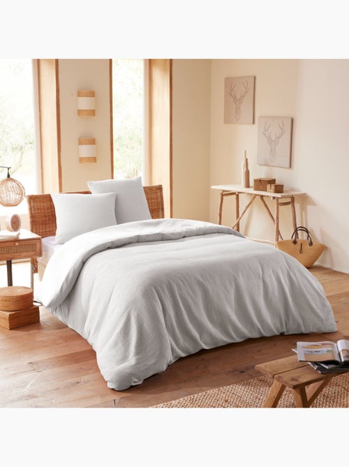 Housse de couette - Coton Pur - 100 % Coton Nid d'abeille - Kiabi Housse de couette - Coton Pur - 100 % Coton Nid d'abeille - Kiabi