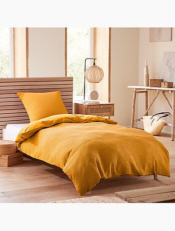 Housse de couette - Coton Pur - 100 % Coton Nid d'abeille