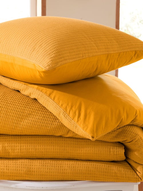Housse de couette - Coton Pur - 100 % Coton Nid d'abeille - Kiabi