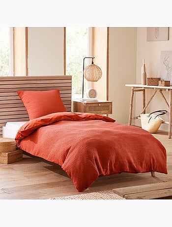 Housse de couette - Coton Pur - 100 % Coton Nid d'abeille