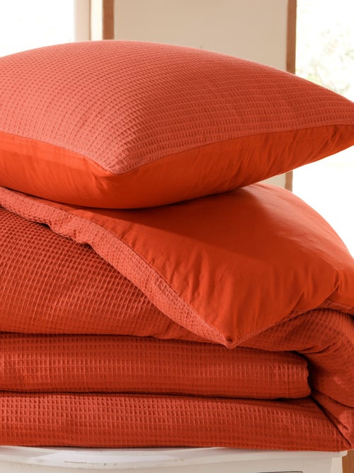 Housse de couette - Coton Pur - 100 % Coton Nid d'abeille - Kiabi