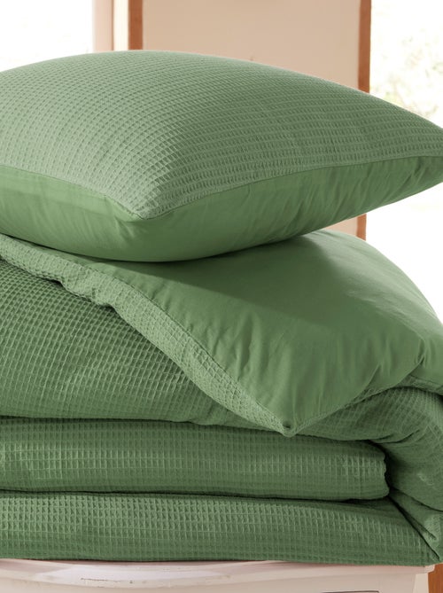Housse de couette - Coton Pur - 100 % Coton Nid d'abeille - Kiabi