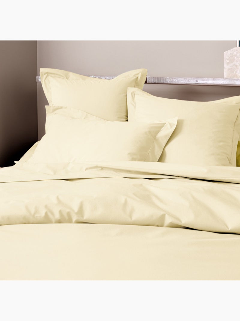 Housse de couette - Coton Pur - 100% Percale de coton peigné Ivoire - Kiabi