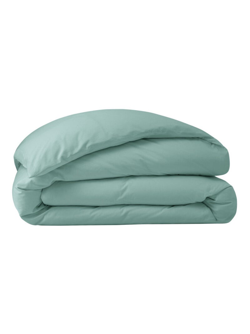 Housse de couette - Coton Pur - 100% Percale de coton peigné Vert clair - Kiabi
