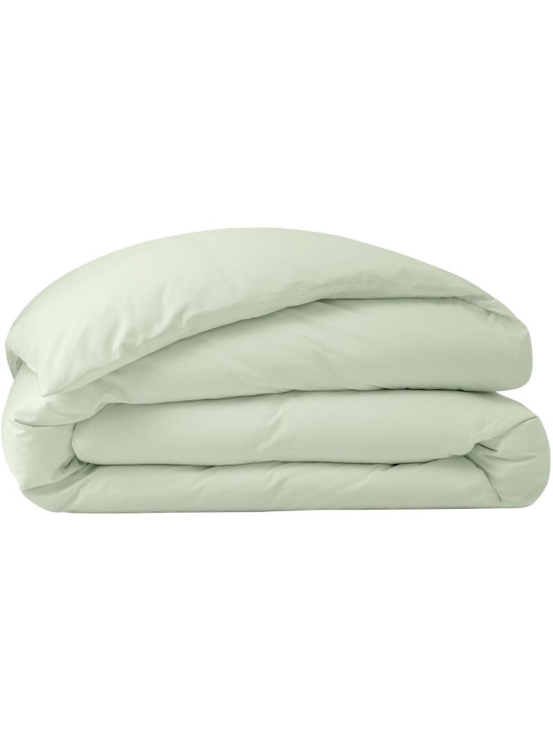 Housse de couette - Coton Pur - 100% Percale de coton peigné Vert d'eau - Kiabi