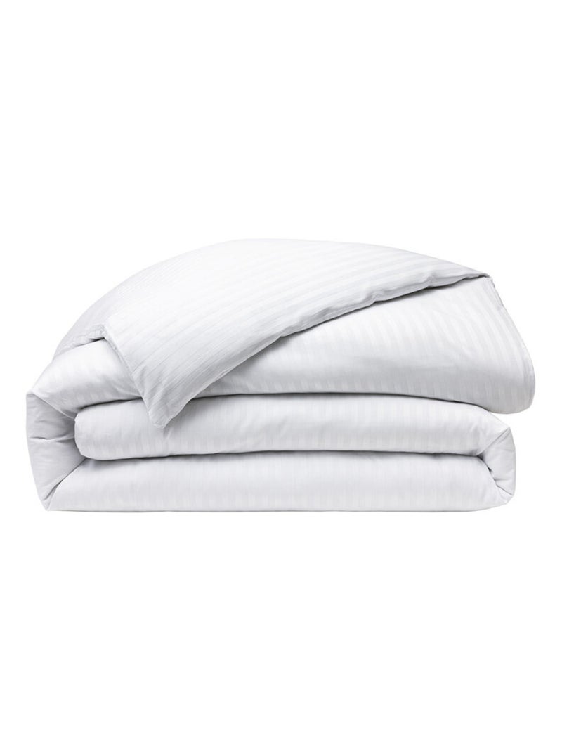 Housse de couette - Coton Pur - 100% Satin de coton Peigné" / 120 fils/cm² Blanc - Kiabi