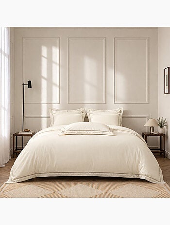 Housse de couette - coton pur - 100% satin de coton peigné" / 120 fils/cm²
