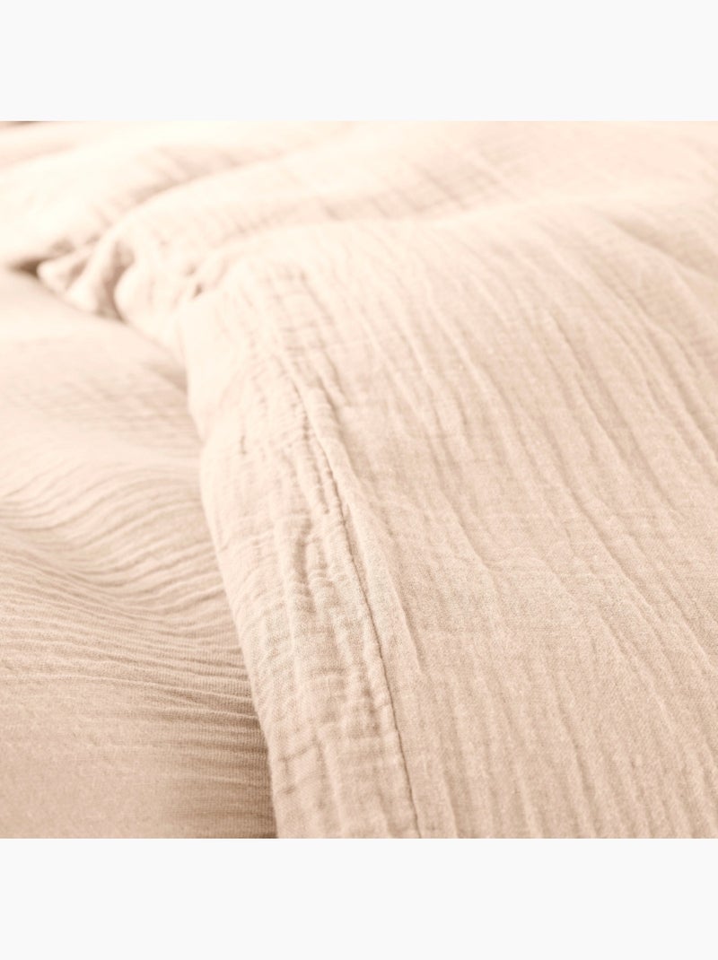 Housse de couette - Coton Pur Beige coquille - Kiabi