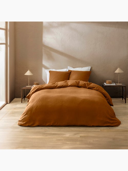 Housse de couette - coton relief uni clara - texture structurée - 2 taies 63 x 63 cm - Kiabi Housse de couette - coton relief uni clara - texture structurée - 2 taies 63 x 63 cm - Kiabi