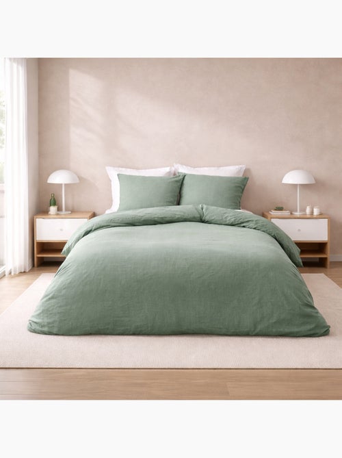 Housse de couette - Coton relief uni CLARA - Texture structurée - 2 taies 63 x 63 cm - Kiabi Housse de couette - Coton relief uni CLARA - Texture structurée - 2 taies 63 x 63 cm - Kiabi