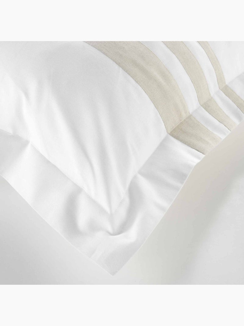 Housse de couette - Douceur d'intérieur - 95% Coton / 5% Lin / 57 Fils/cm² Blanc - Kiabi