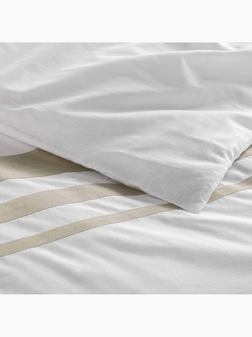 Housse de couette - Douceur d'intérieur - 95% Coton / 5% Lin / 57 Fils/cm² - Kiabi Housse de couette - Douceur d'intérieur - 95% Coton / 5% Lin / 57 Fils/cm² - Kiabi