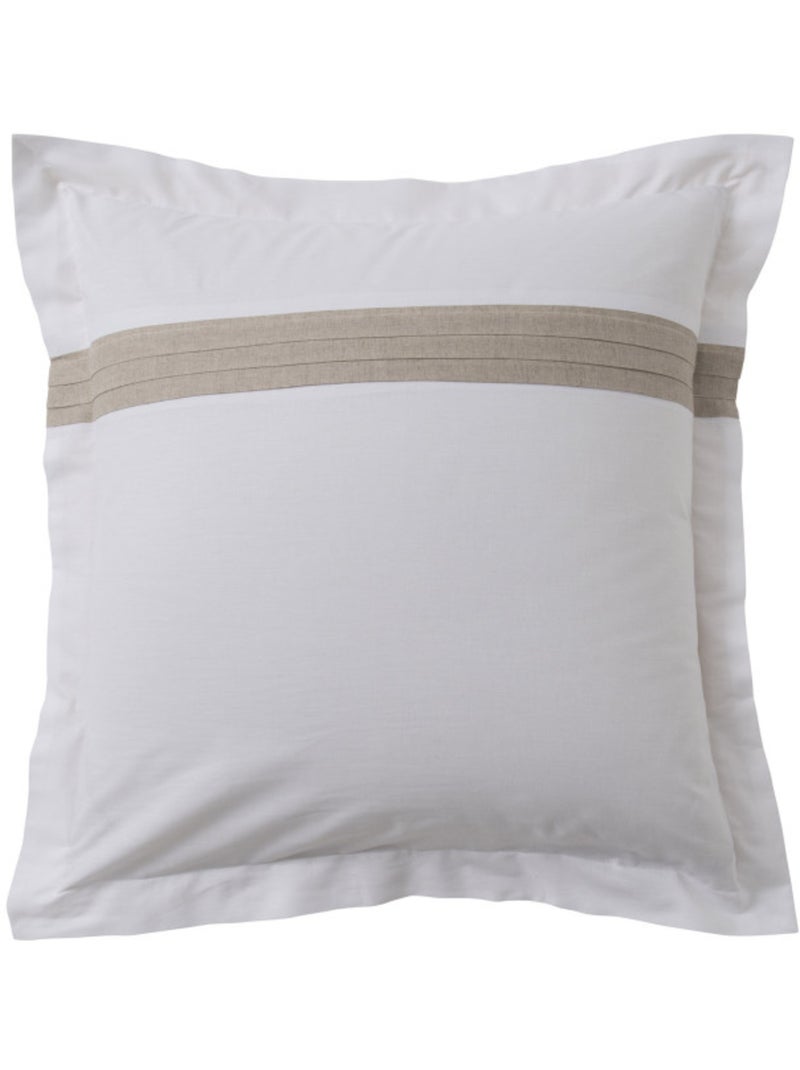 Housse de couette - Douceur d'int?rieur - 95% Coton / 5% Lin / 57 Fils/cm? Blanc - Kiabi