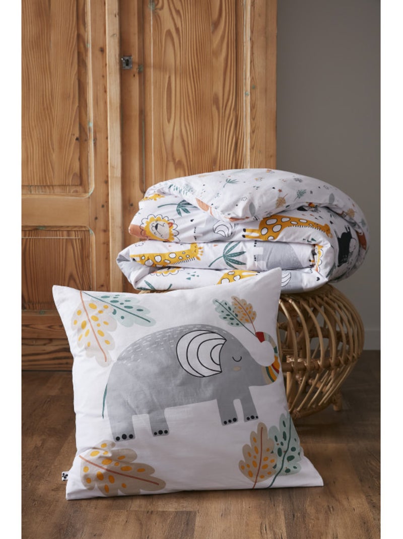 Housse de couette - L'effet papillon - 100 % Coton 57 Fils/cm² Blanc - Kiabi