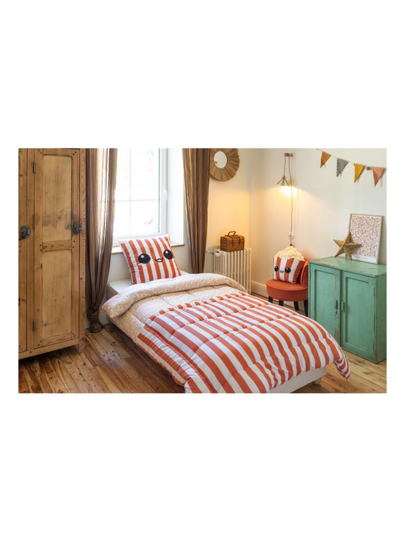 Housse de couette - L'effet papillon - 100 % Coton 57 Fils/cm² Gris foncé - Kiabi