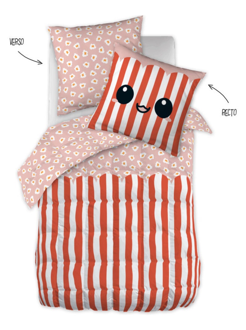 Housse de couette - L'effet papillon - 100 % Coton 57 Fils/cm² Gris foncé - Kiabi