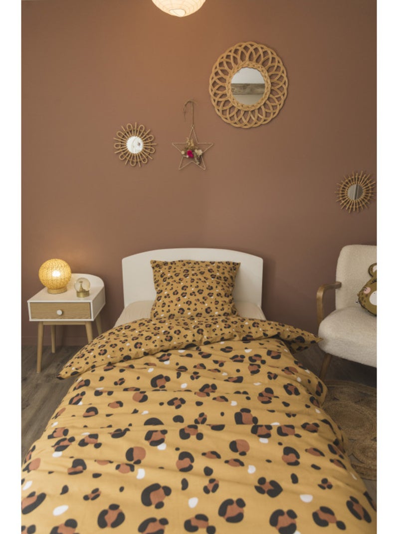 Housse de couette - L'effet papillon - 100 % Coton 57 Fils/cm² Jaune - Kiabi