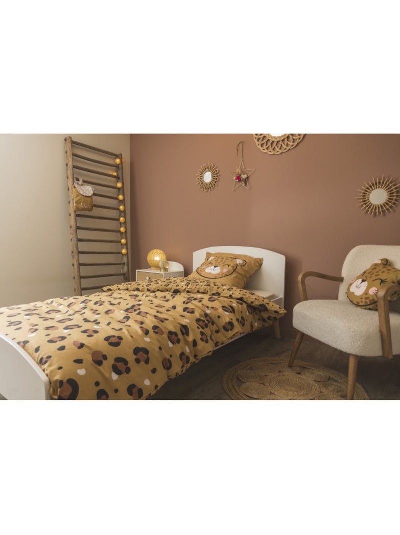 Housse de couette - L'effet papillon - 100 % Coton 57 Fils/cm² Jaune - Kiabi
