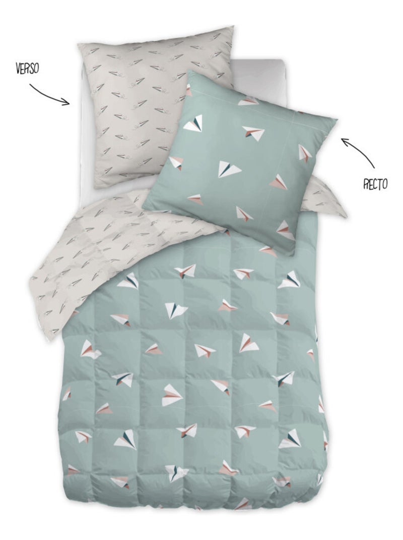 Housse de couette - L'effet papillon - 100 % Coton 57 Fils/cm² Multicolore - Kiabi