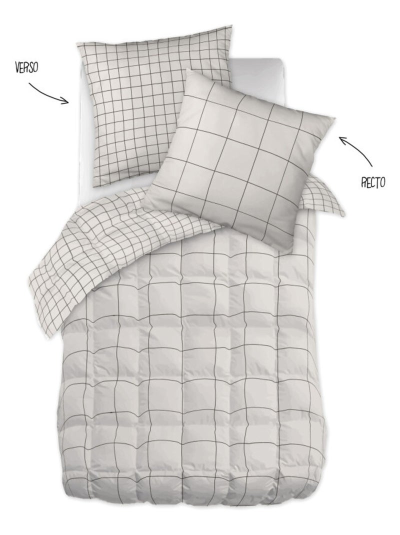 Housse de couette - L'effet papillon - 100 % Coton 57 Fils/cm² Noir - Kiabi