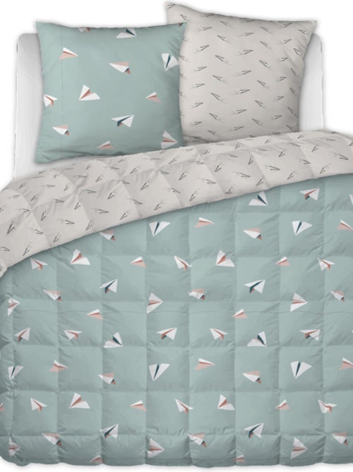 Housse de couette - L'effet papillon - 100 % Coton 57 Fils/cm² - Kiabi Housse de couette - L'effet papillon - 100 % Coton 57 Fils/cm² - Kiabi