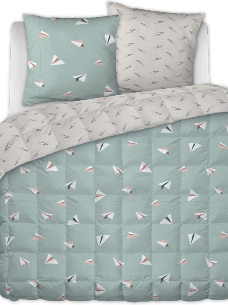 Housse de couette - L'effet papillon - 100 % Coton 57 Fils/cm² Noir - Kiabi