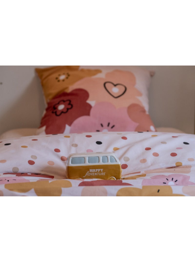 Housse de couette - L'effet papillon - 100 % Coton 57 Fils/cm² Rose - Kiabi