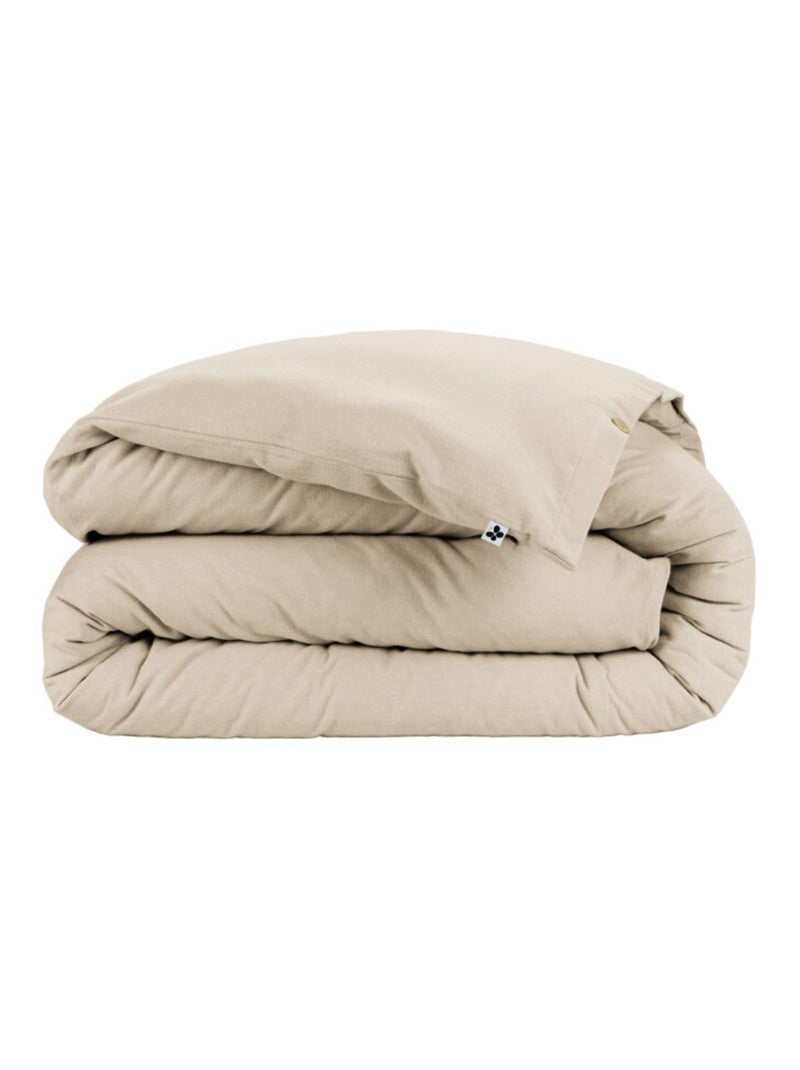 Housse de couette - L'effet papillon - 100% Coton Beige sable - Kiabi