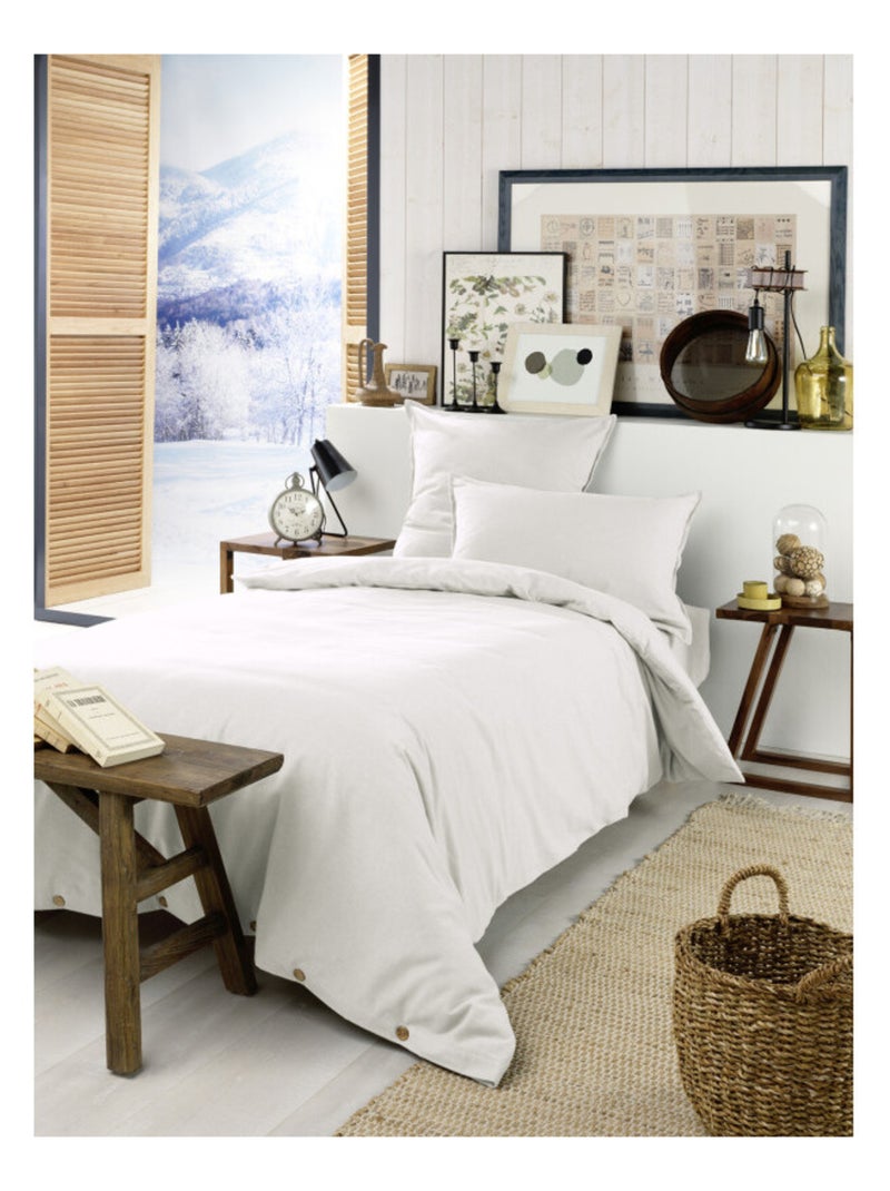 Housse de couette - L'effet papillon - 100% Coton Blanc - Kiabi