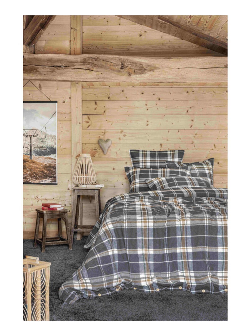 Housse de couette - L'effet papillon - 100% Coton Bleu nuit - Kiabi