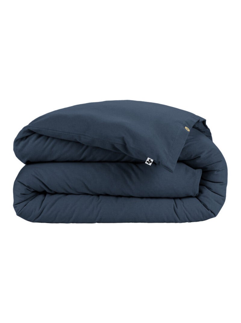 Housse de couette - L'effet papillon - 100% Coton Bleu nuit - Kiabi