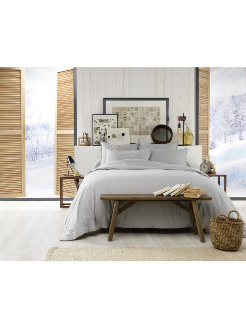 Housse de couette - L'effet papillon - 100% Coton Gris - Kiabi