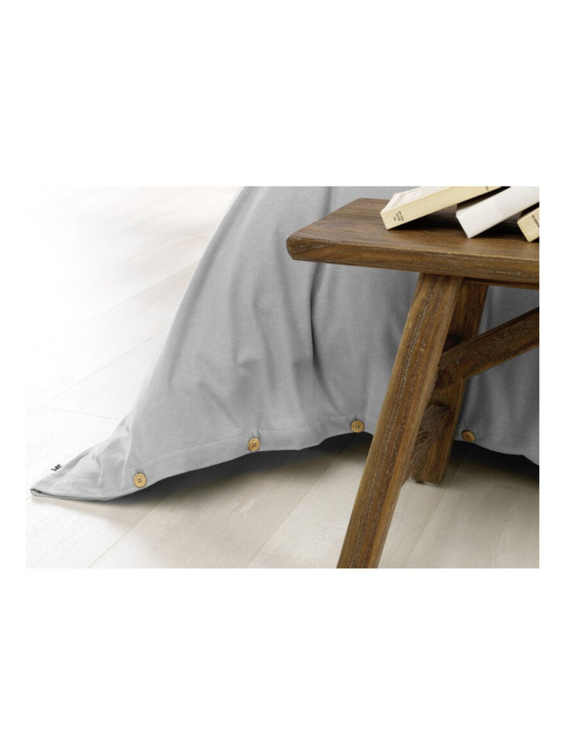 Housse de couette - L'effet papillon - 100% Coton Gris - Kiabi