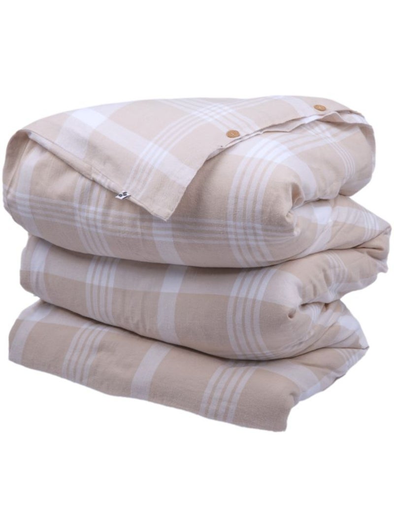 Housse de couette - L'effet papillon - 100% Coton Gris taupe - Kiabi