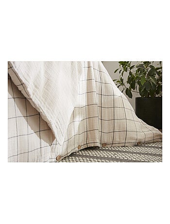 Housse de couette - L'effet papillon - 100% gaze de coton 125 gr/m²