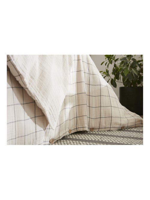 Housse de couette - L'effet papillon - 100% gaze de coton 125 gr/m² - Kiabi
