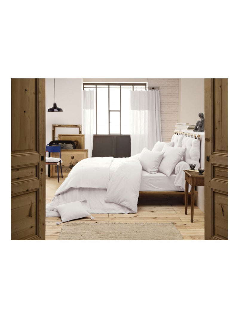 Housse de couette - L'effet papillon - 100% gaze de coton 125 gr/m² Blanc Perlé - Kiabi