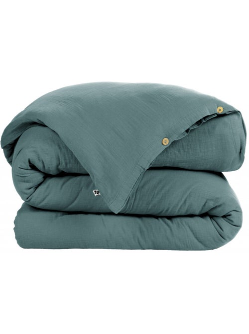 Housse de couette - L'effet papillon - 100% gaze de coton 125 gr/m² - Kiabi Housse de couette - L'effet papillon - 100% gaze de coton 125 gr/m² - Kiabi