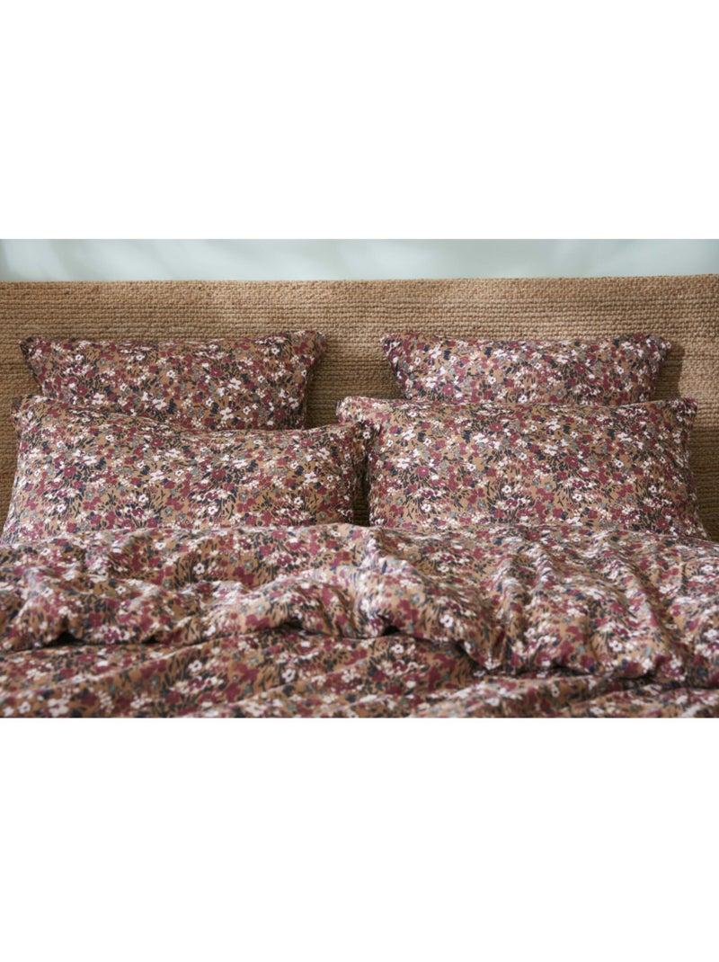 Housse de couette - L'effet papillon - 100% gaze de coton 125 gr/m² Camel - Kiabi