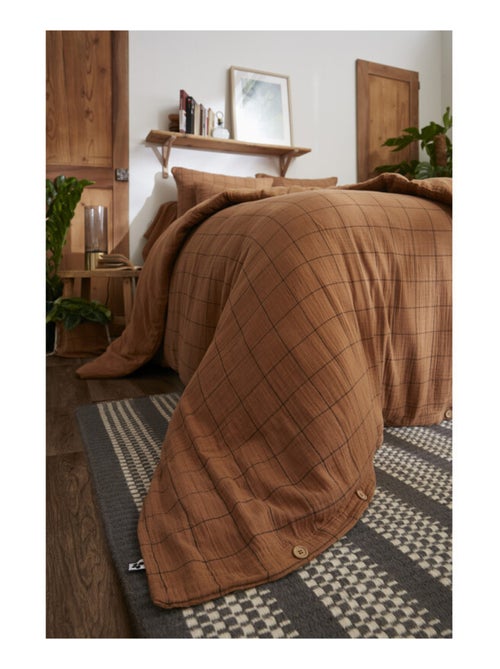 Housse de couette - L'effet papillon - 100% gaze de coton 125 gr/m² - Kiabi