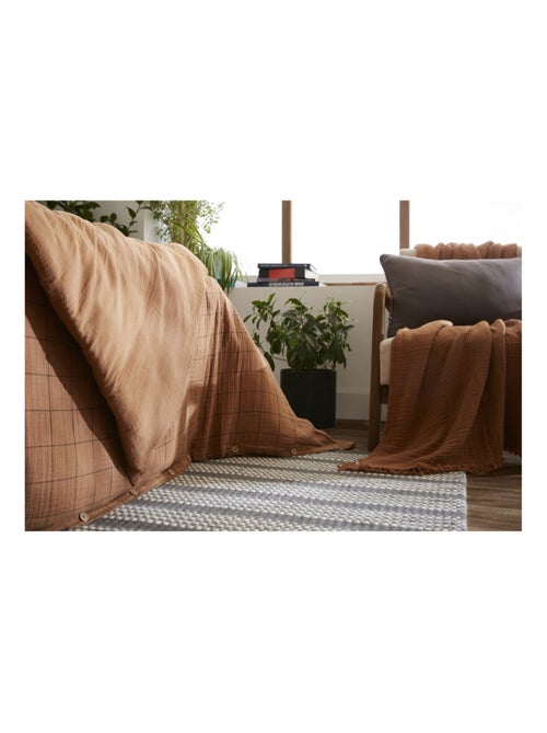 Housse de couette - L'effet papillon - 100% gaze de coton 125 gr/m² - Kiabi