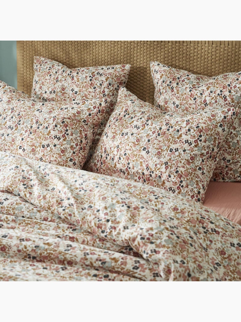 Housse de couette - L'effet papillon - 100% gaze de coton 125 gr/m² Gris taupe - Kiabi