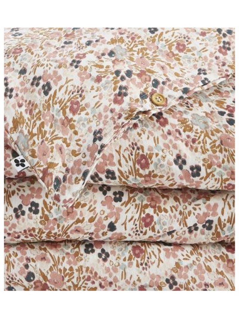 Housse de couette - L'effet papillon - 100% gaze de coton 125 gr/m² Gris taupe - Kiabi