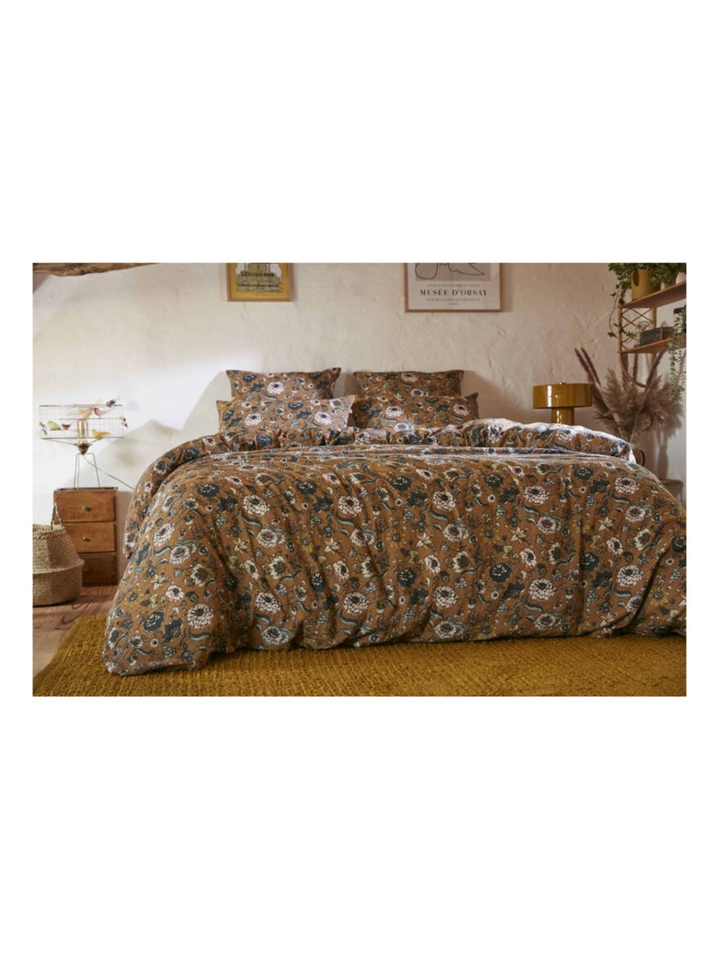 Housse de couette - L'effet papillon - 100% gaze de coton 125 gr/m² Jaune - Kiabi