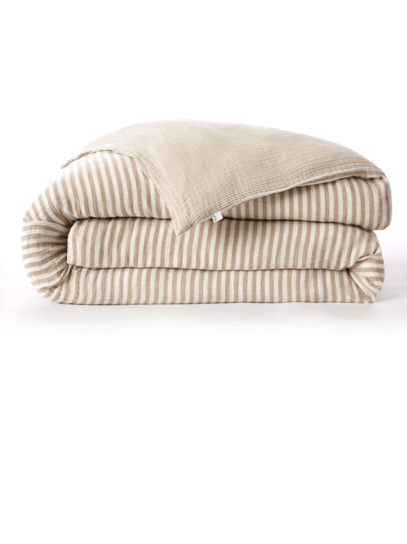 Housse de couette - L'effet papillon - 100% gaze de coton 125 gr/m² Marron - Kiabi