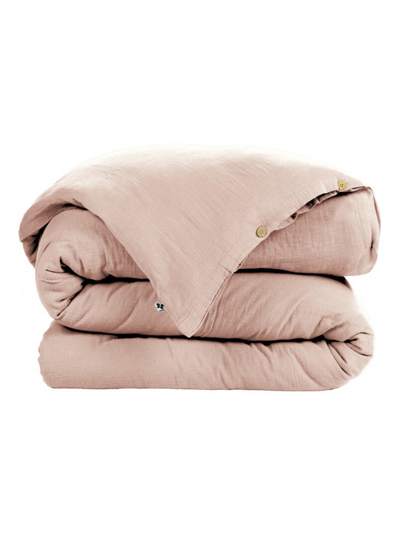 Housse de couette - L'effet papillon - 100% gaze de coton 125 gr/m² Rose - Kiabi