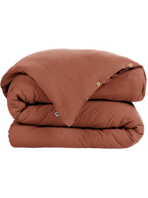 Housse de couette - L'effet papillon - 100% gaze de coton 125 gr/m² - Kiabi Housse de couette - L'effet papillon - 100% gaze de coton 125 gr/m² - Kiabi