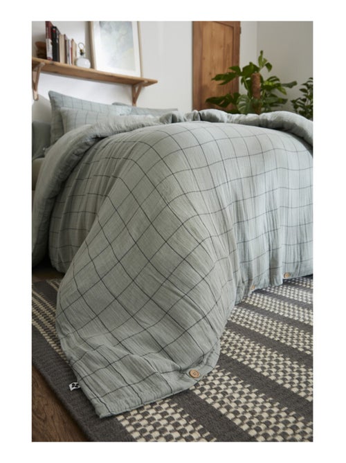 Housse de couette - L'effet papillon - 100% gaze de coton 125 gr/m² - Kiabi Housse de couette - L'effet papillon - 100% gaze de coton 125 gr/m² - Kiabi