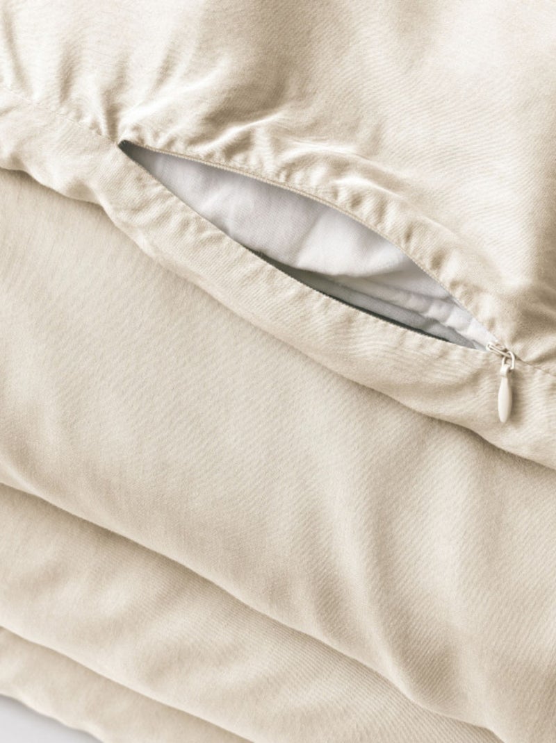 Housse de couette - L'effet papillon - 100% Lyocell (Tencel lavé ) Beige - Kiabi