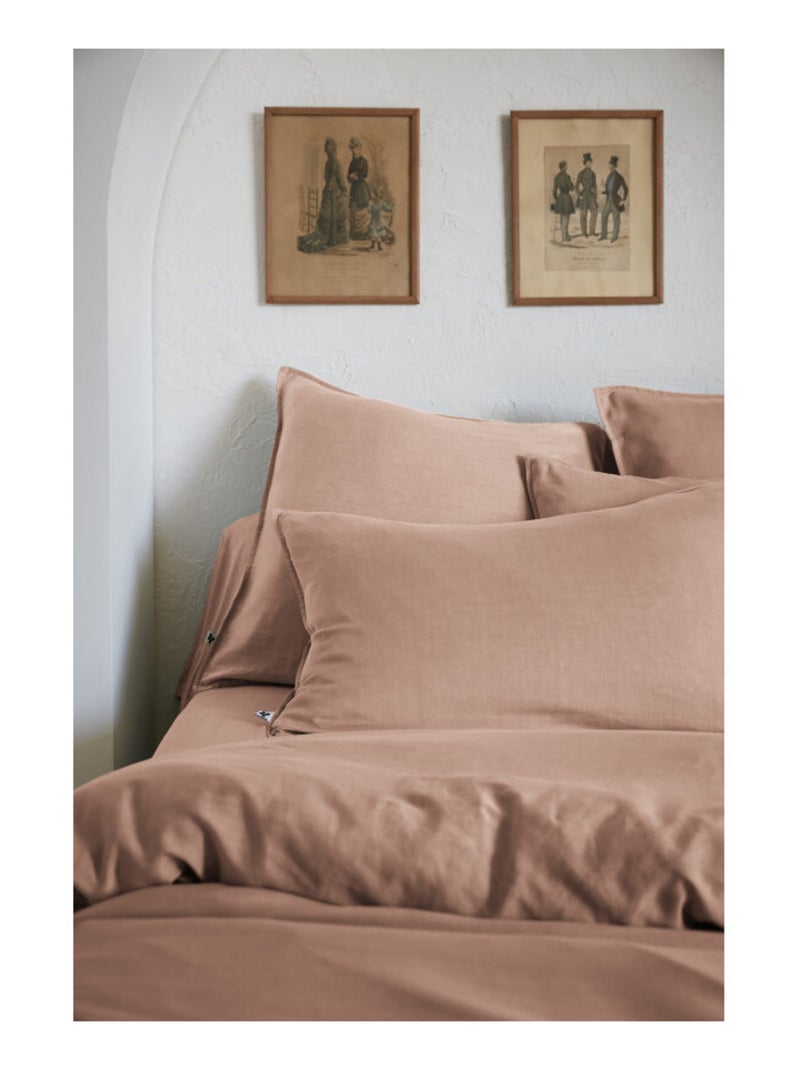 Housse de couette - L'effet papillon - 100% Lyocell (Tencel lavé ) Blush - Kiabi